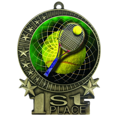 3" Full Color Tennis Medals