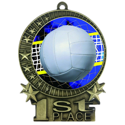 3" Full Color Volleyball Medals