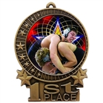 3" Full Color Wrestling Medals