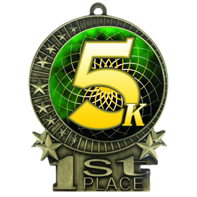 3" Full Color 5K Run Medals