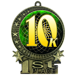 3" Full Color 10K Run Walk Medals