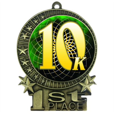 3" Full Color 10K Run Walk Medals