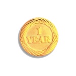 3/4" 1 Year Service Pin Y1