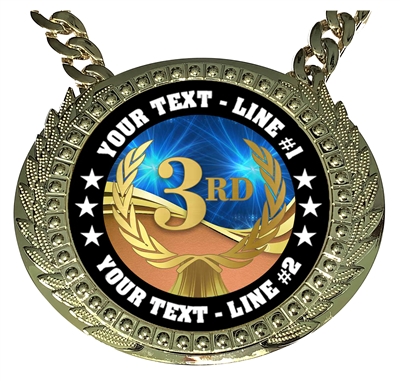 Personalized Third Place Champion Champ Chain