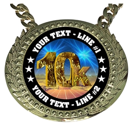 Personalized 10K Race Run Walk Champion Champ Chain