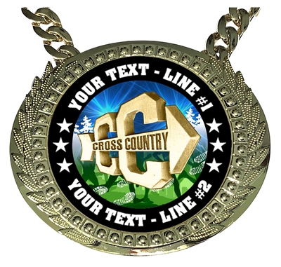 Personalized Cross Country Champion Champ Chain