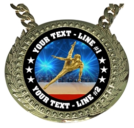 Personalized Male Gymnastics Champ Chain D24