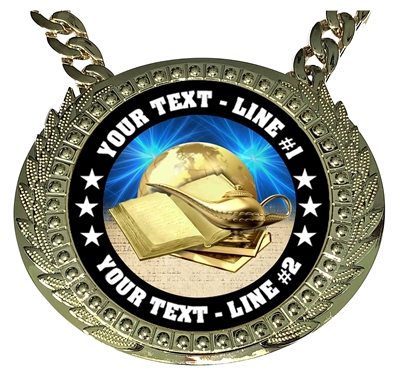 Personalized Book & Lamp Champion Champ Chain