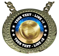 Personalized Volleyball Champion Champ Chain