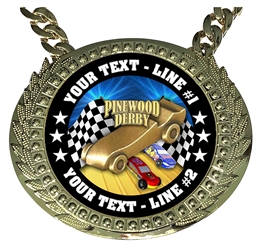 Personalized Pinewood Champion Champ Chain