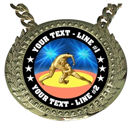 Personalized Wrestling Champion Champ Chain