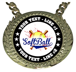 Personalized Softball Champion Champ Chain