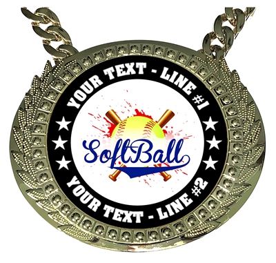 Personalized Softball Champion Champ Chain