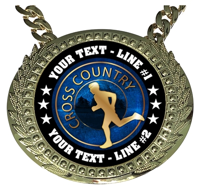 Personalized Cross Country Champion Champ Chain