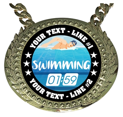 Personalized Swimming Champion Champ Chain