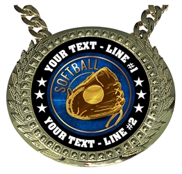 Personalized Softball Champion Champ Chain