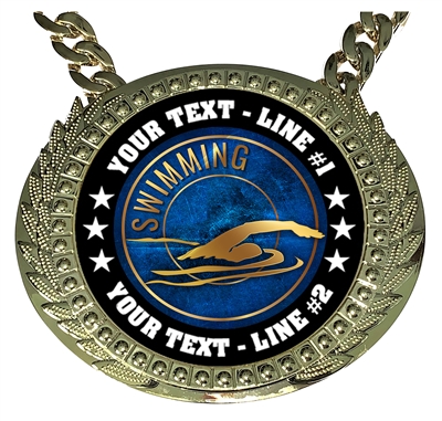 Personalized Swimming Champion Champ Chain