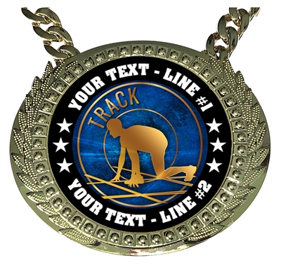 Personalized Track Champion Champ Chain