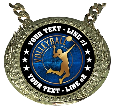 Personalized Volleyball Champion Champ Chain