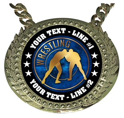Personalized Wrestling Champion Champ Chain