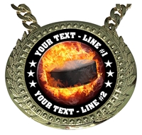 Personalized Flame Hockey Champion Champ Chain