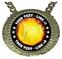 Personalized Flame Tennis Champion Champ Chain