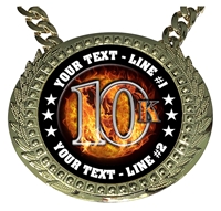 Personalized Flame 10K Champion Champ Chain