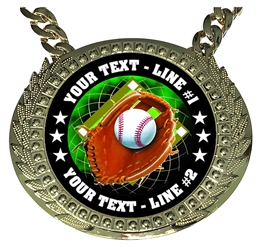 Personalized Baseball Glove Champ Chain FCL408