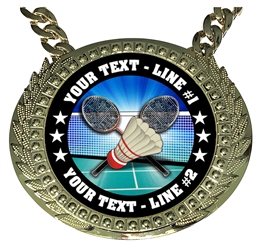 Personalized Badminton Champion Champ Chain
