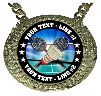 Personalized Badminton Champion Champ Chain