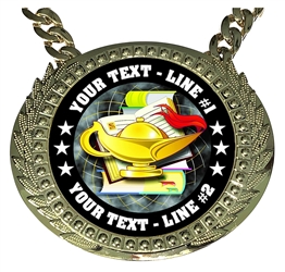 Personalized Book & Lamp Champion Champ Chain