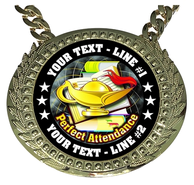 Personalized Perfect Attendance Champion Champ Chain