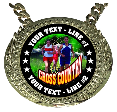 Personalized Female Cross Country Champion Champ Chain