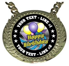 Personalized Happy Birthday Champion Champ Chain