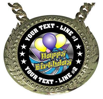 Personalized Happy Birthday Champion Champ Chain