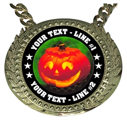 Personalized Halloween Pumpkin Champion Champ Chain
