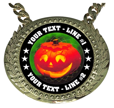 Personalized Halloween Pumpkin Champion Champ Chain