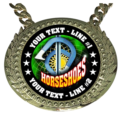 Personalized Horseshoes Champion Champ Chain