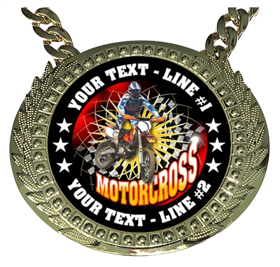 Personalized Motorcross Champion Champ Chain