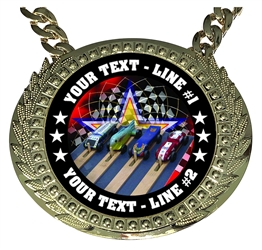 Personalized Pinewood Derby Champion Champ Chain