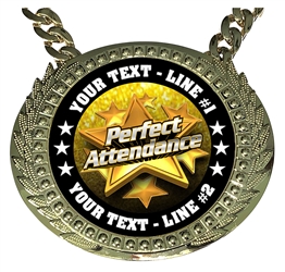 Personalized Perfect Attendance Champion Champ Chain
