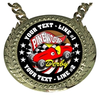 Personalized Pinewood Derby Champion Champ Chain