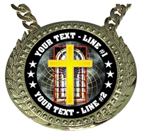Personalized Religious Cross Champion Champ Chain