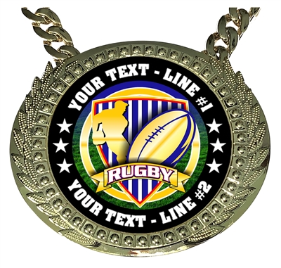 Personalized Rugby Champion Champ Chain
