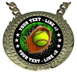 Personalized Softball Champion Champ Chain