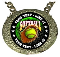 Personalized Softball Champion Champ Chain