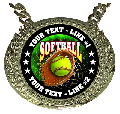 Personalized Softball Champion Champ Chain
