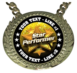 Personalized Star Performer Champion Champ Chain