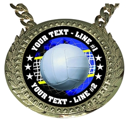 Personalized Volleyball Champion Champ Chain