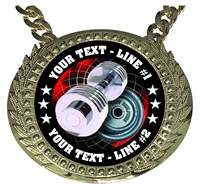 Personalized Weight Lifting Champion Champ Chain